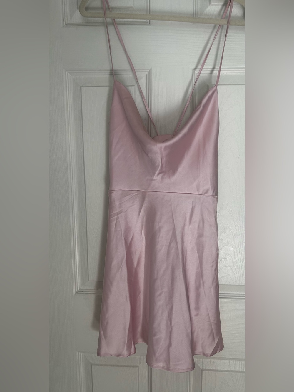 Forever 21 Pink Satin Slip Dress with Double Straps